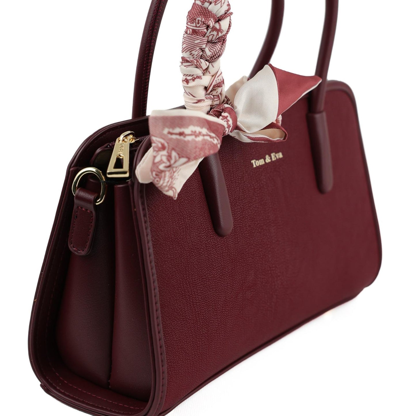 Sac à Main Femme en Cuir TOM & EVA – Bordeaux #TE1037