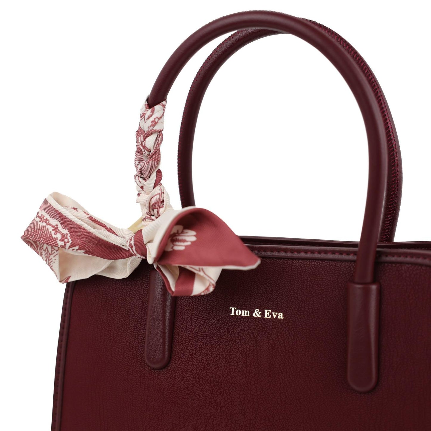 Sac à Main Femme en Cuir TOM & EVA – Bordeaux #TE1037