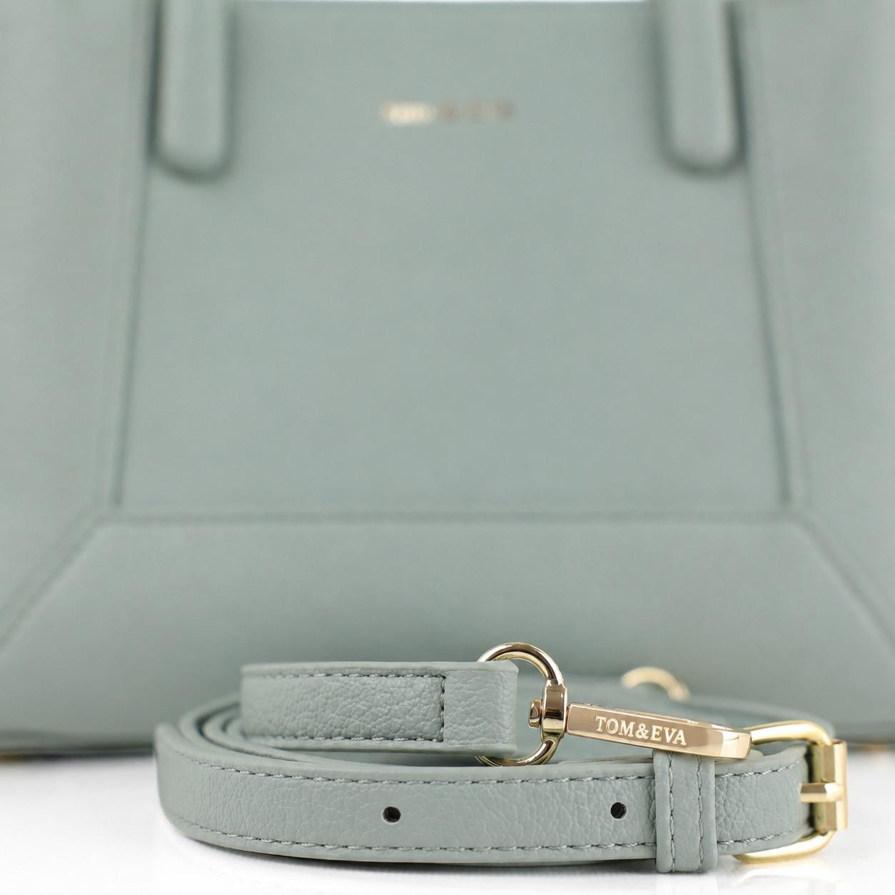 Sac à Main Femme en Cuir TOM & EVA – Bleu Glacier #TE1035