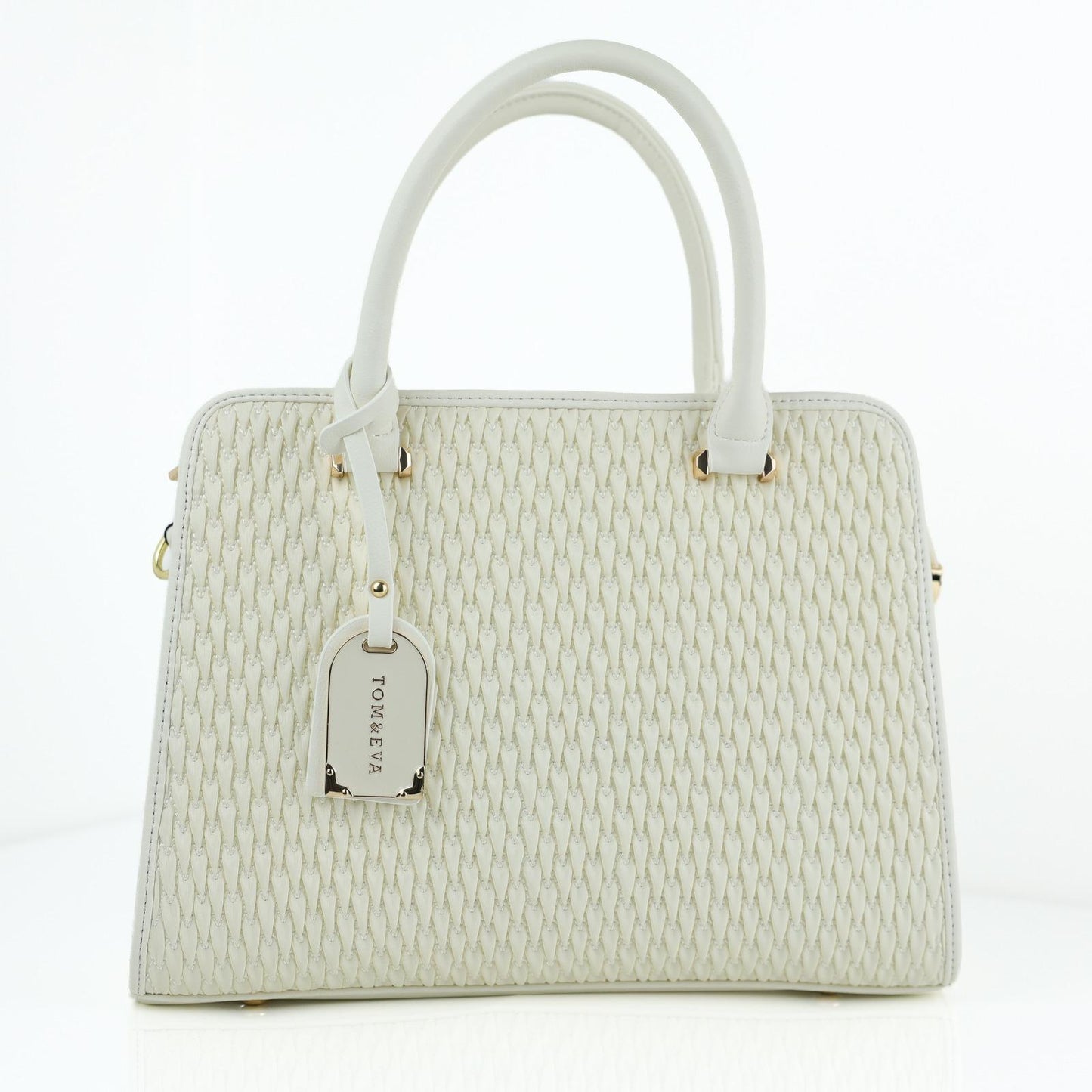 Sac à Main Femme en Cuir TOM & EVA – Blanc Cassé #TE1038
