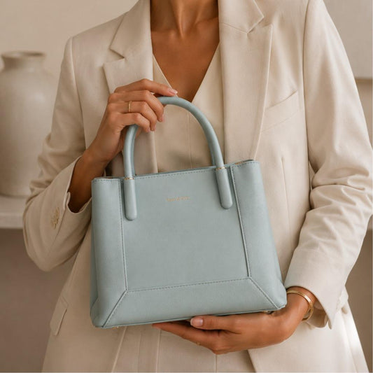 Sac à Main Femme en Cuir TOM & EVA – Bleu Glacier #TE1035