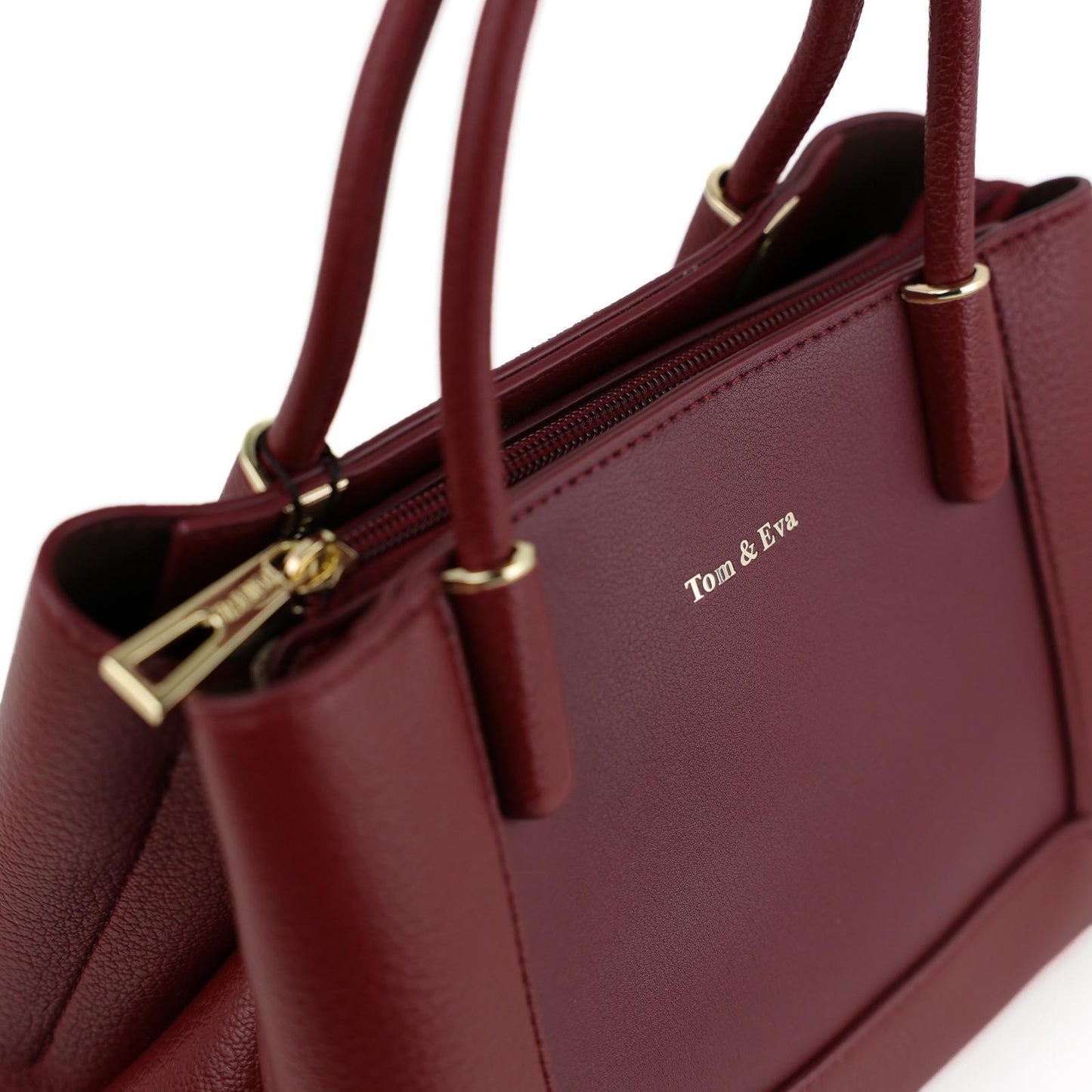 Sac à Main Femme en Cuir TOM & EVA – Bordeaux #TE1030