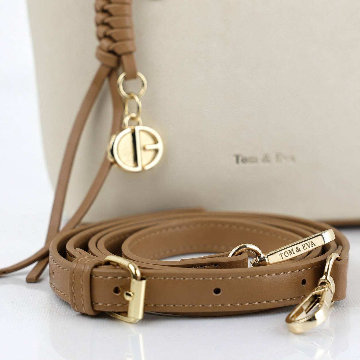 Sac à Main Femme en Cuir TOM & EVA – Bicolore Beige et Camel #TE1036