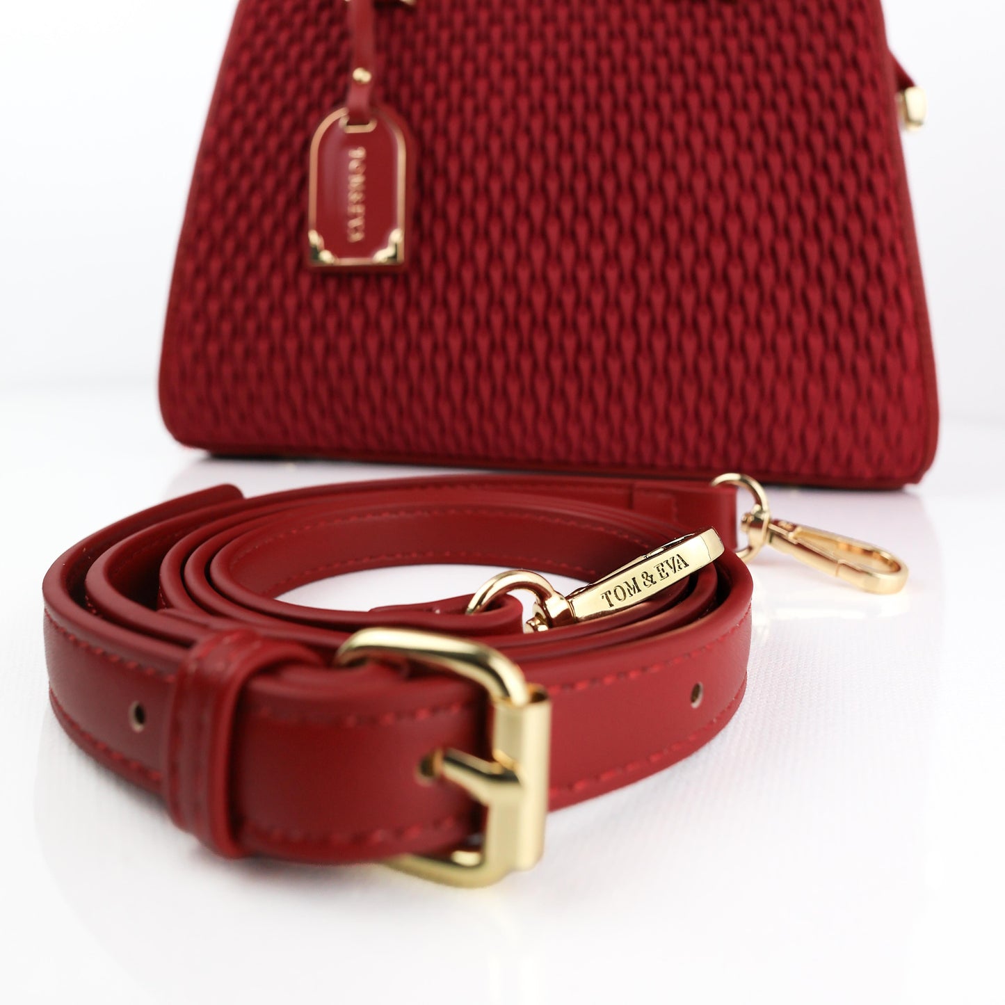 Sac à Main Femme en Cuir TOM & EVA – Bordeaux #TE1024