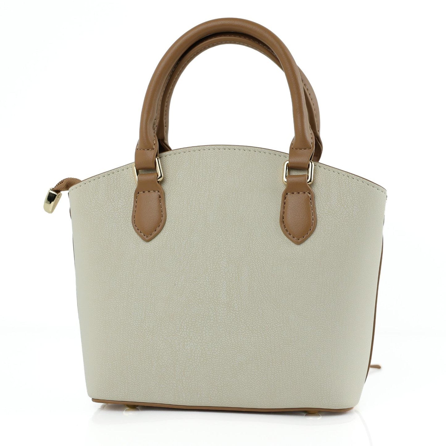 Sac à Main Femme en Cuir TOM & EVA – Bicolore Beige et Camel #TE1036