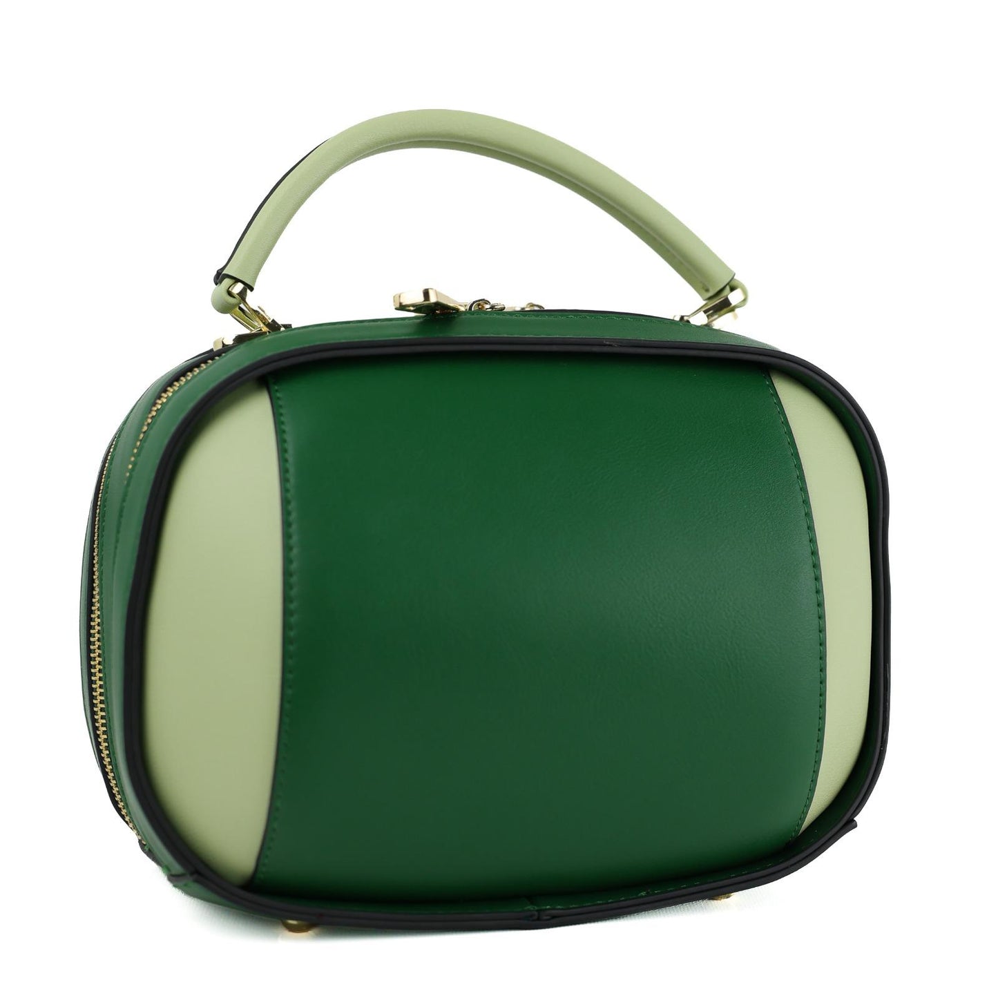 Sac à Main et Portefeuille Femme en Cuir TOM & EVA – Bicolore Vert et Vert Sauge #TE1033